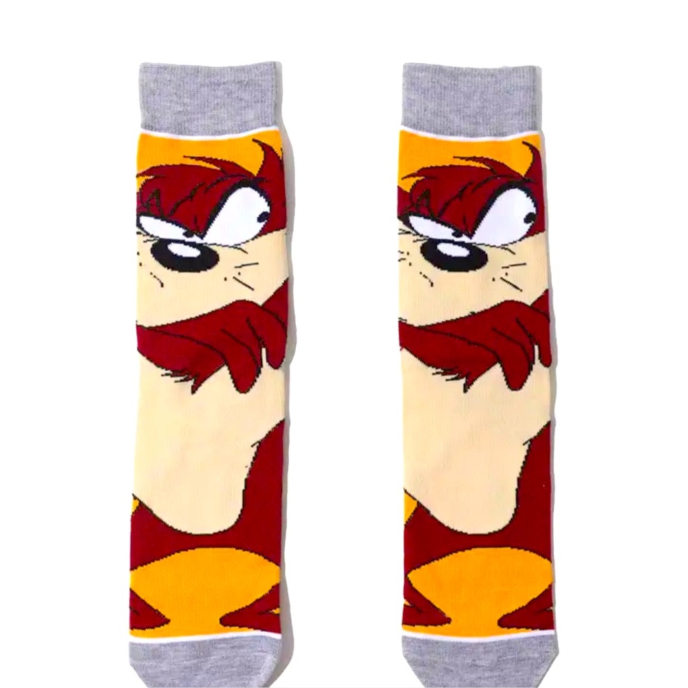 Looney Toons Tasmanian Devil Custom CartoonNetwork Crew Socks One Size Unisex
